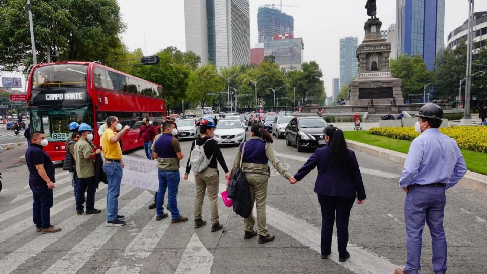 Bloqueo Paseo de la Reforma. Foto de referencia.