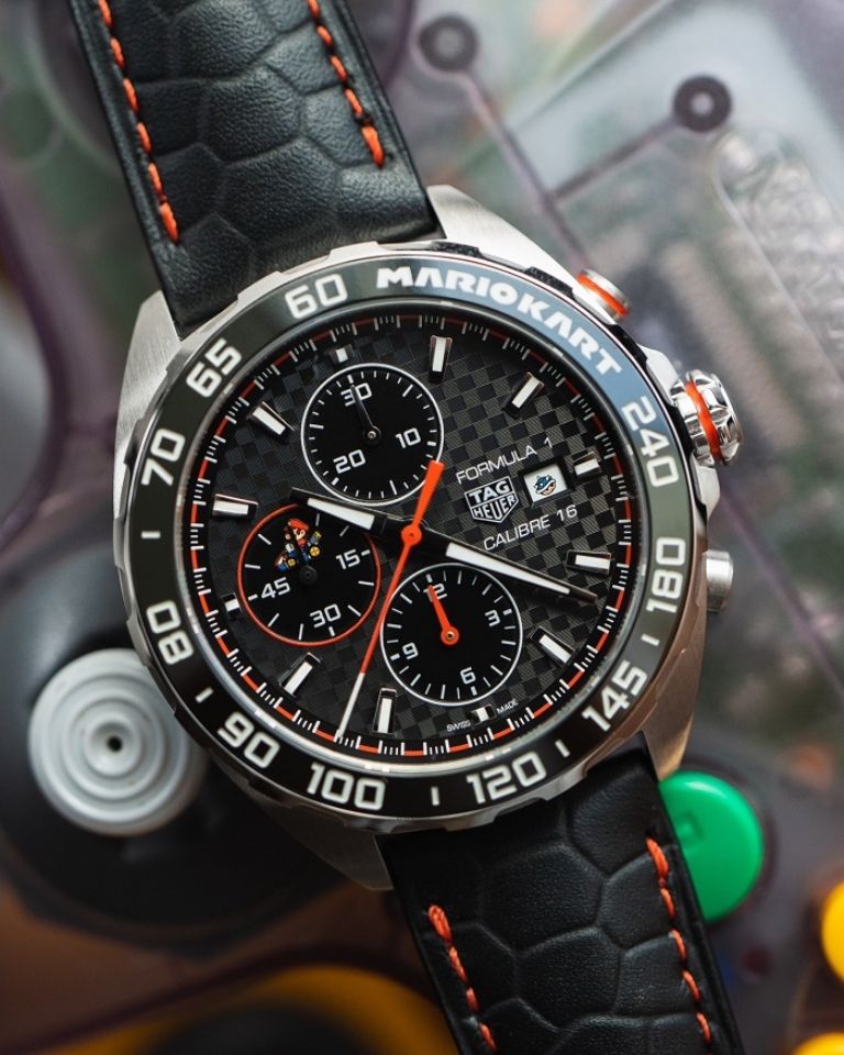 reloj de mario kart y la f1