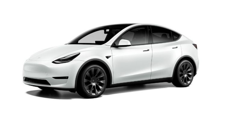 Tesla Model Y en color blanco