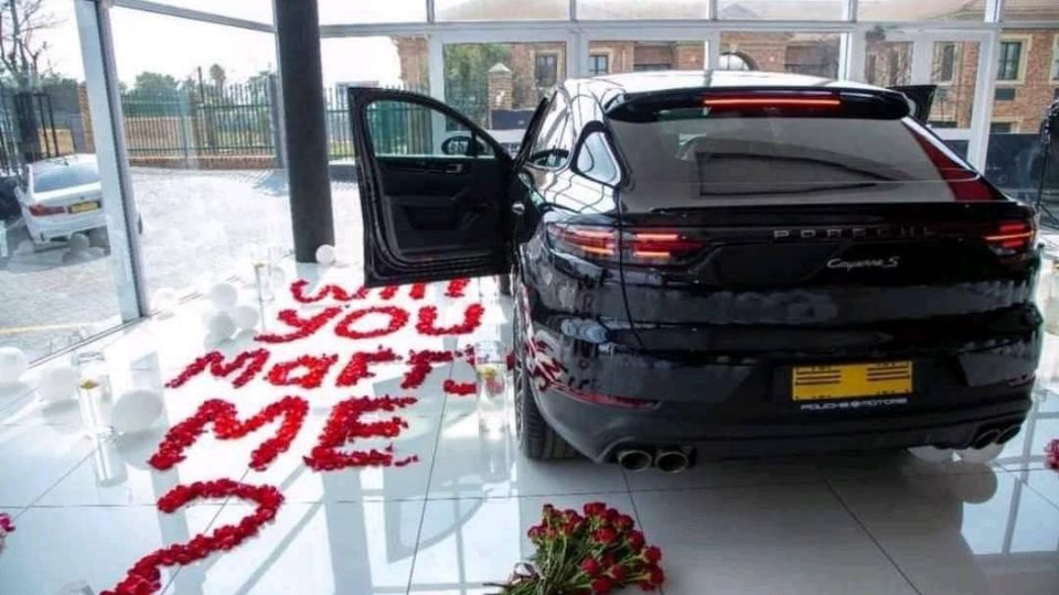 Porsche Cayenne S propuesta de matrimonio.