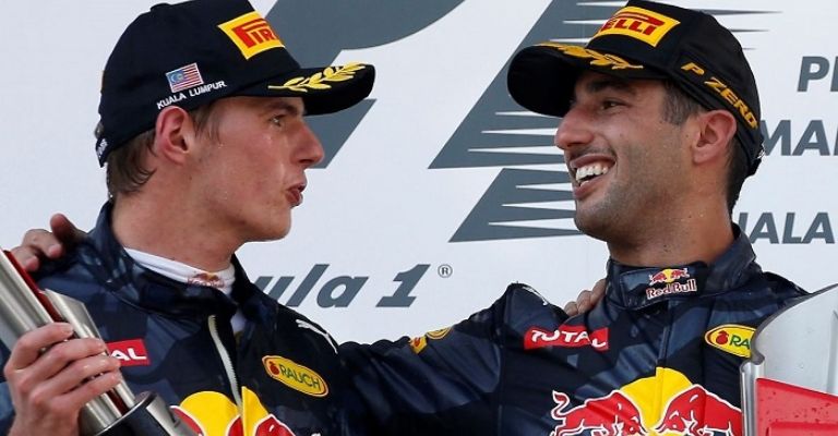 Daniel Ricciardo y Max Verstappen