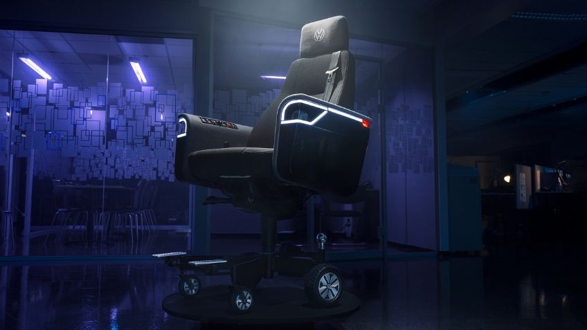 Volkswagen lanza silla de oficina con motor, faros y sensores: es 100% eléctrica