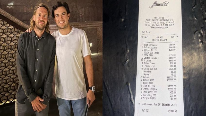 Sebastian Vettel cena con pilotos de F1 y su cuenta supera los 3 millones de pesos