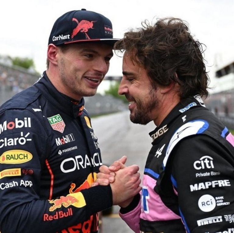 Fernando Alonso y Max Verstappen