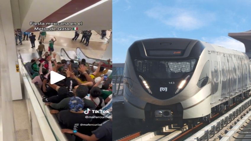 Mundial de Qatar 2022: Afición mexicana lleva el Waka Waka al interior del Metro de Doha