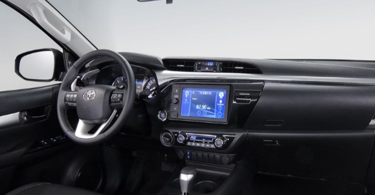 Interior de la Toyota Hilux