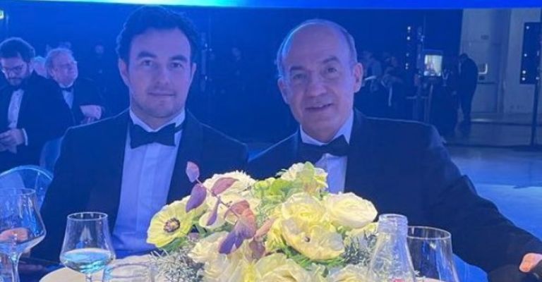 Felipe Calderón y Checo Pérez