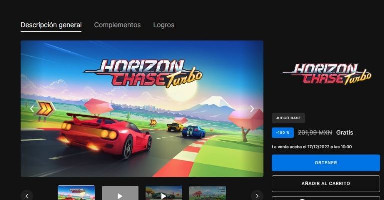 Horizon Chase Turbo gratis Epic Games