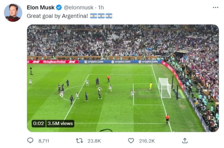 Elon Musk en el Mundial