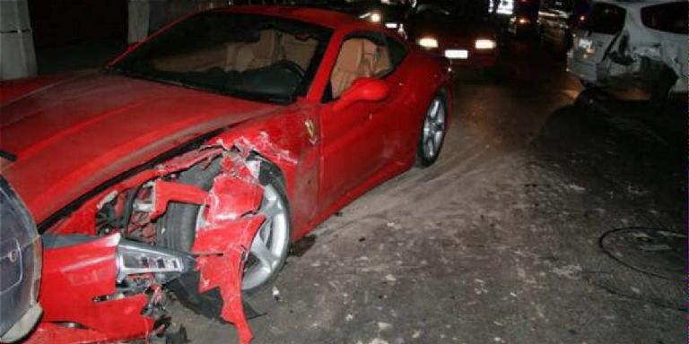 accidente con ferrari arturo vidal chile
