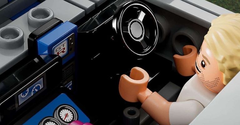 Interior del Lego Nissan GT-R R34