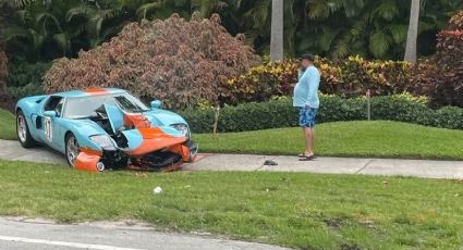 Hombre choca su Ford GT por no saber usar la caja manual