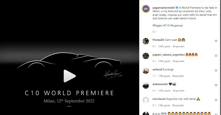 El Instagram oficial de Pagani