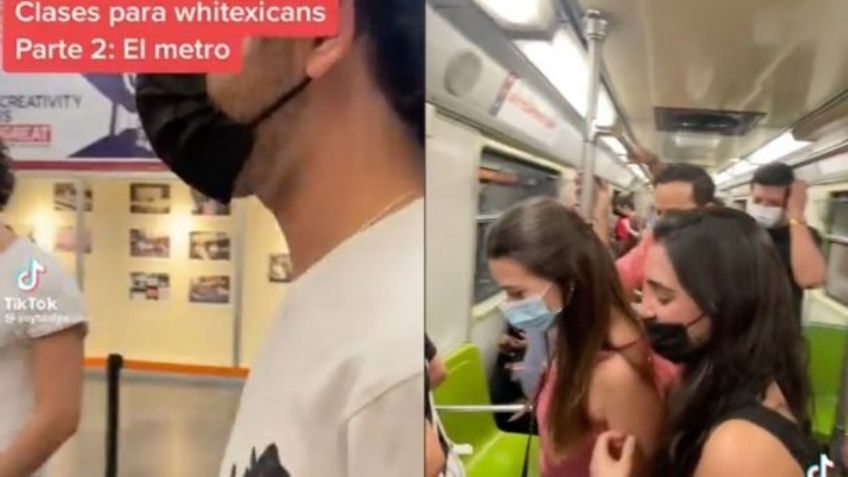 Whitexicans graban un tutorial para usar el metro de la CDMX y se vuelven virales