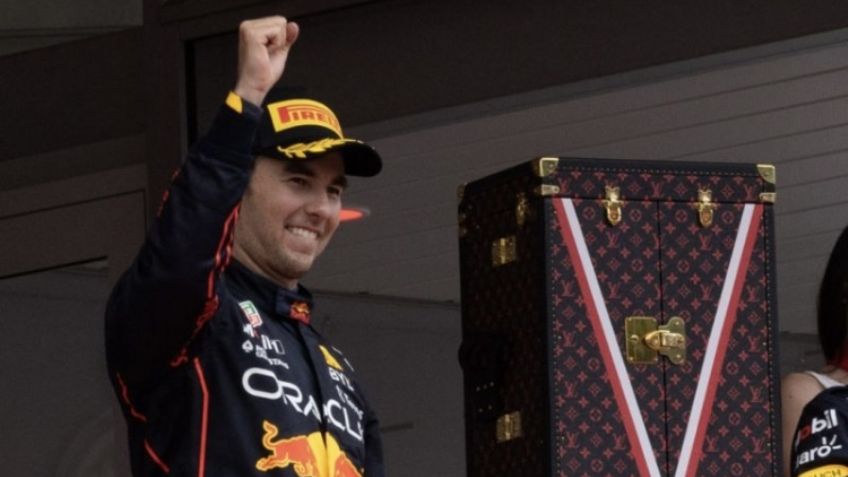 Así es el lujoso estuche Louis Viutton del trofeo que Checo Pérez ganó en Mónaco