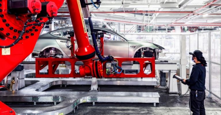 Línea de producción de Tesla
