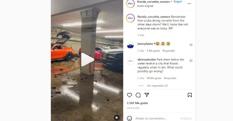 El accidente fue publicado en Instagram