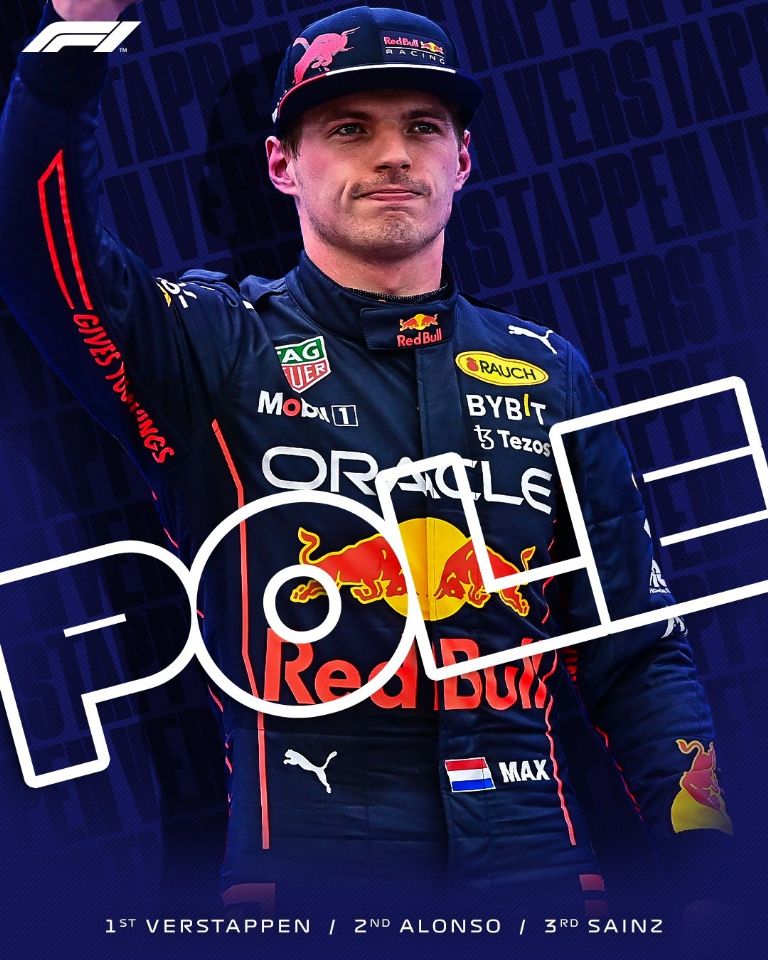 pole position Max Verstappen