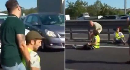 Conductores reaccionan a un bloqueo en autopista y su respuesta se vuelve viral