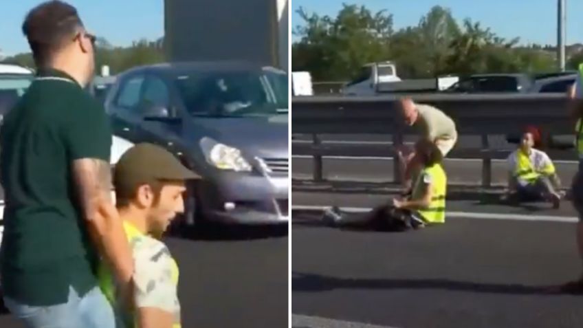 Conductores reaccionan a un bloqueo en autopista y su respuesta se vuelve viral