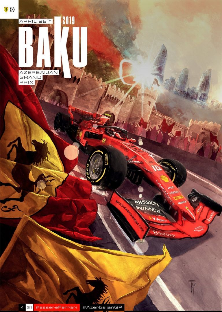 Ferrari, Bakú, 2019