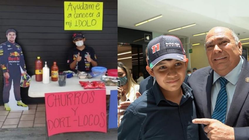 Niño que vendía botanas para conocer de Checo Pérez, cumplirá su sueño