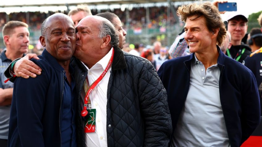 Tom Cruise se une a los festejos del triunfo de Checo Pérez