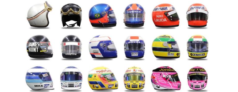 evolución de los cascos de la F1