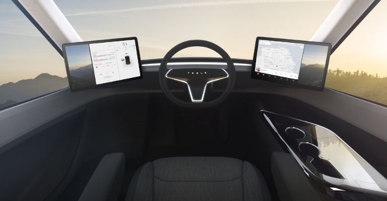 Interior del Tesla Semi Truck