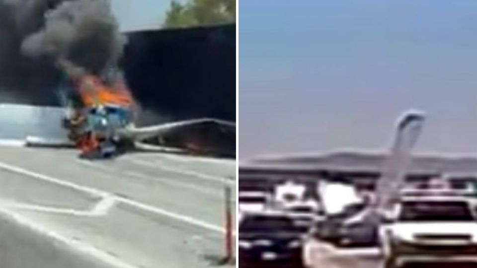 Incendio avioneta en California.