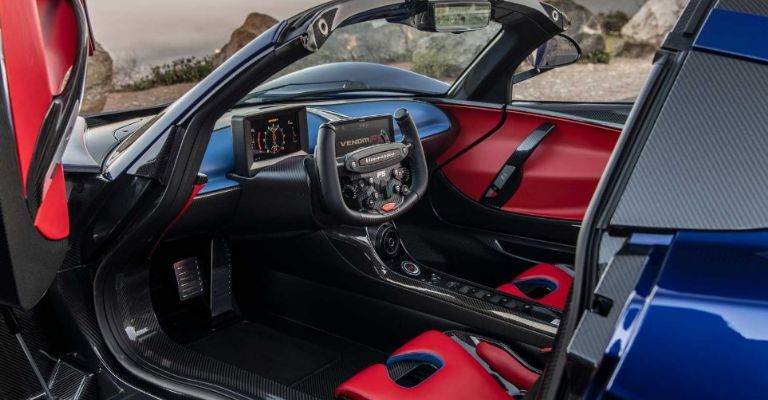 Interior del Hennessey Venom F5 Roadster