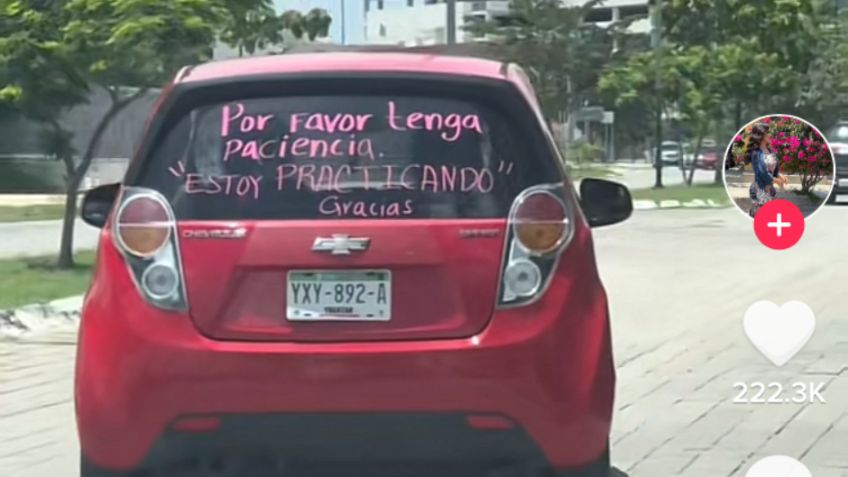 Conductora principiante comparte un mensaje a los automovilistas y se vuelve viral