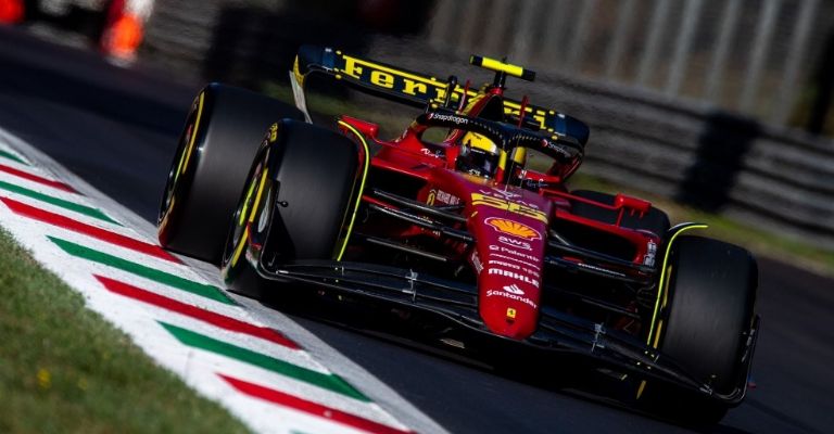 Ferrari de Carlos Sainz en Italia