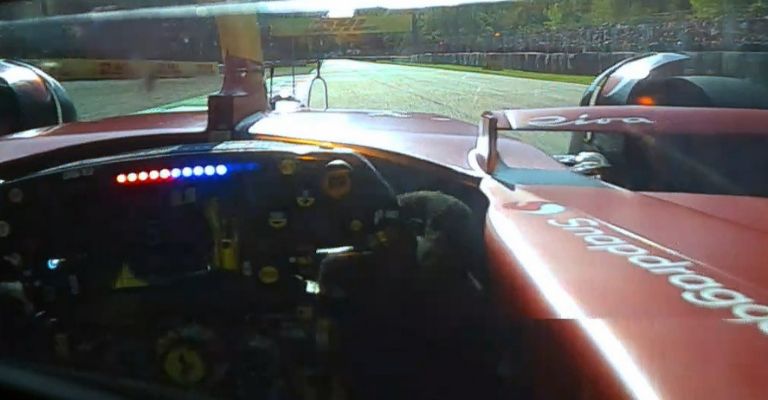 Charles Leclerc en el GP de Italia 2022