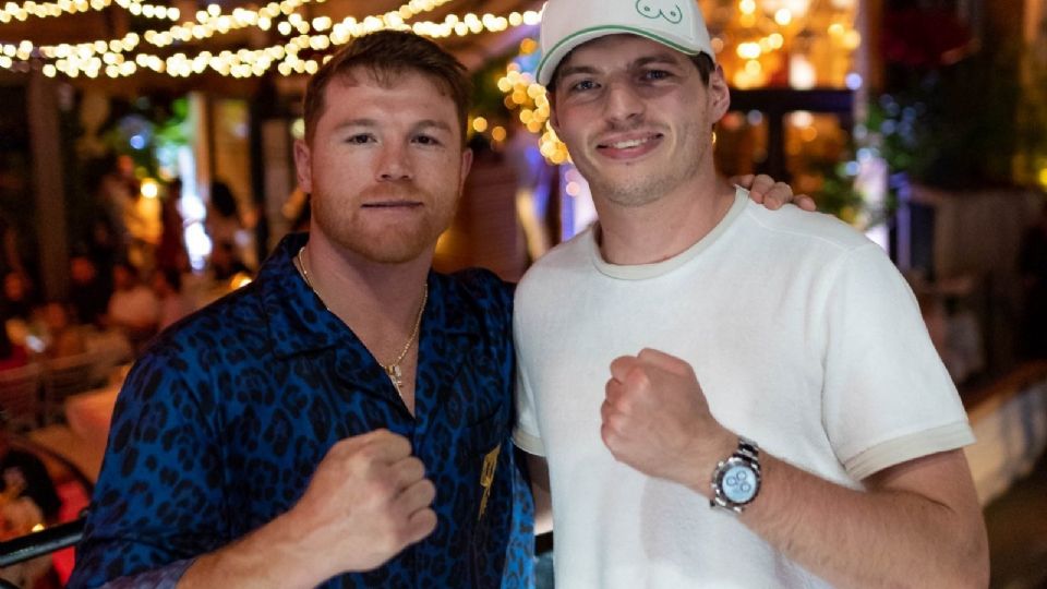 Canelo Álvarez y Max Verstappen amigos.