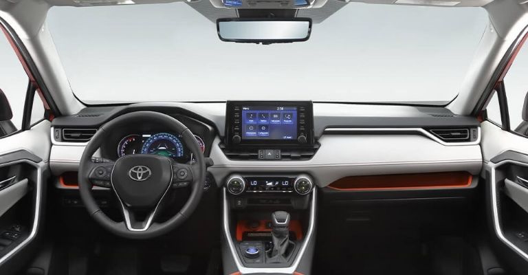 Interior de la Toyota RAV4 2022