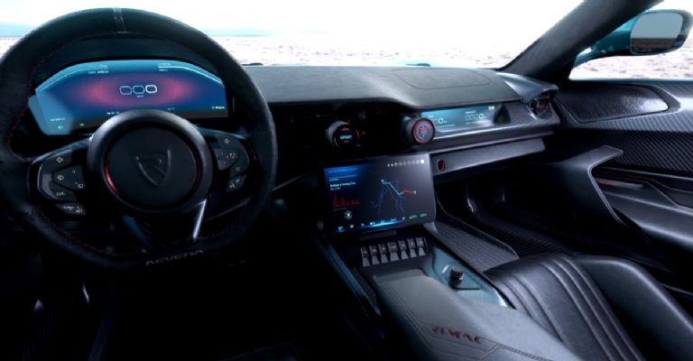 Interior del Rimac Nevera en 3D