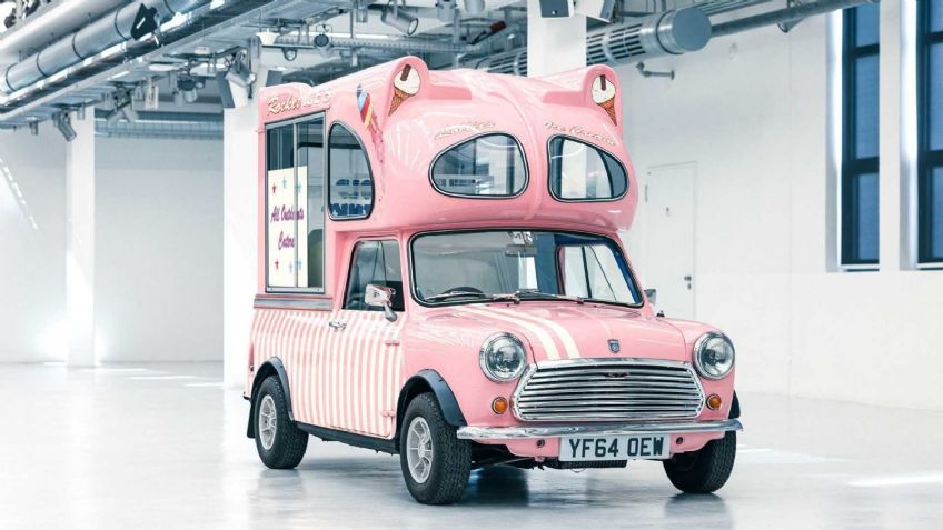 Conoce a este tierno MINI Cooper clásico que fue un camión de helados