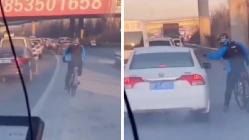 Ciclista le ‘abre paso’ a una ambulancia y se vuelve viral