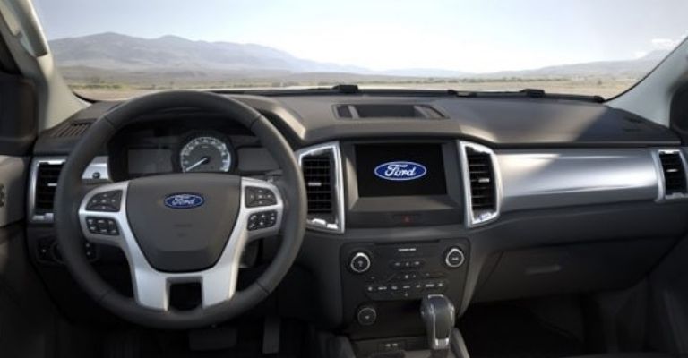 Interior de la Ford Ranger 2022