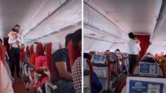 Sobrecargo calma a un bebé durante un vuelo y se vuelve viral