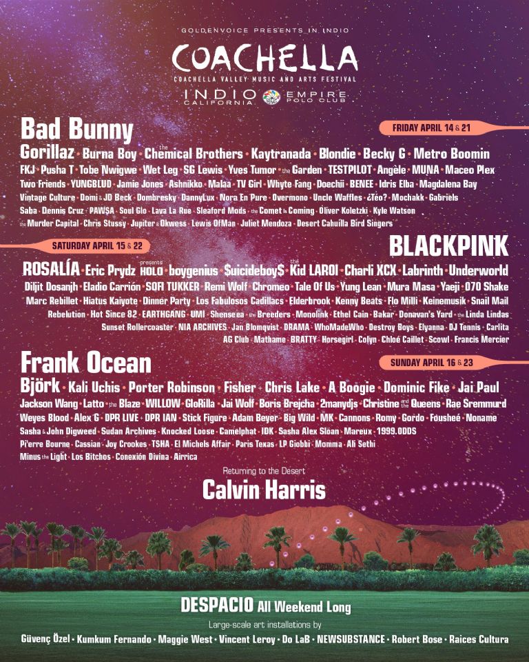 Coachella Festival Coachella Indio California Estados Unidos Desierto de Colorado Festival de Musica y Artes Coachella Coachella 2023 Gorillaz Chromeo Kali Uchis Autos de lujo Automóviles Videos musicales con autos