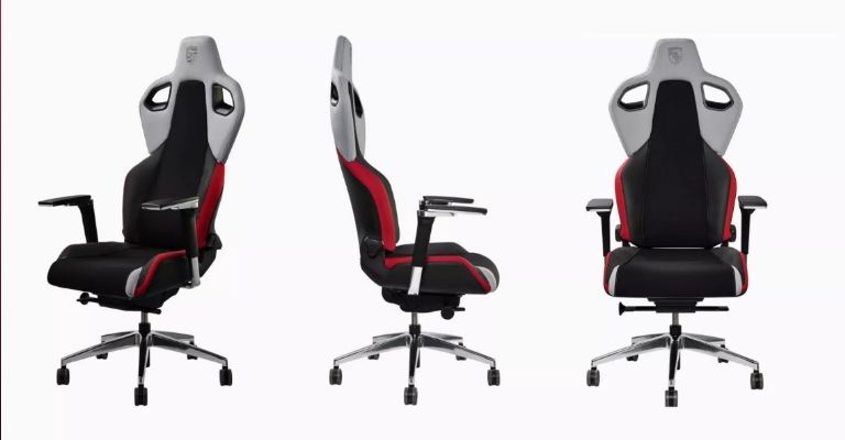 Diseño exterior de la silla gamer de Porsche y Recaro