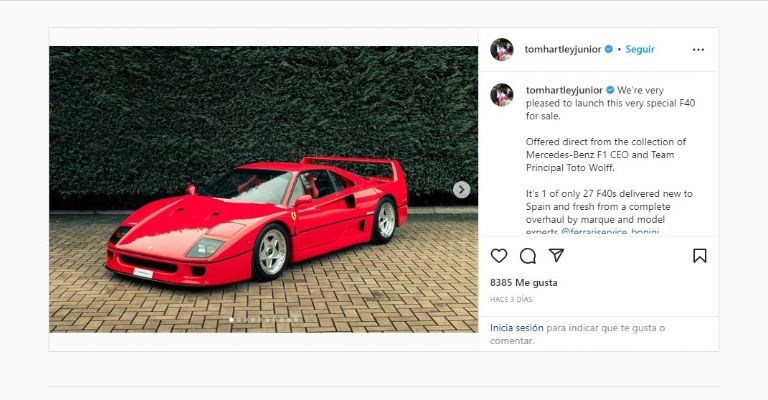 El Ferrari F40 de Toto Wolff