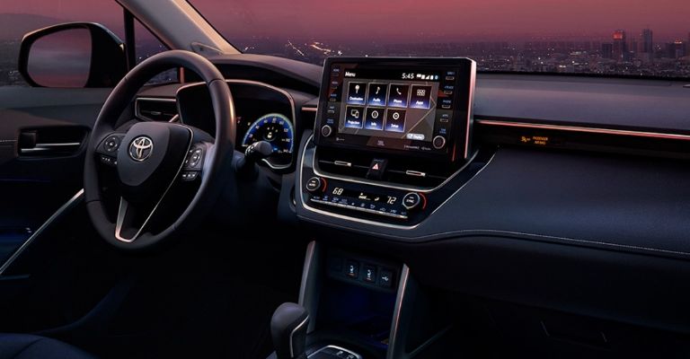 Interior de la Toyota Corolla Cross 2023