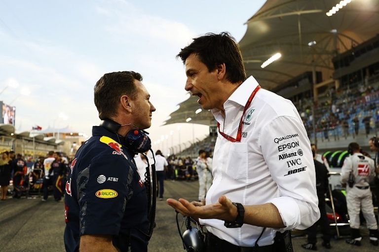Toto Wolff, Christian Horner, Escudería Mercedes, Escudería Red Bull, Fórmula 1, F1, Drive to survive, Automovilismo, Deporte motor, Mercedes, Red Bull