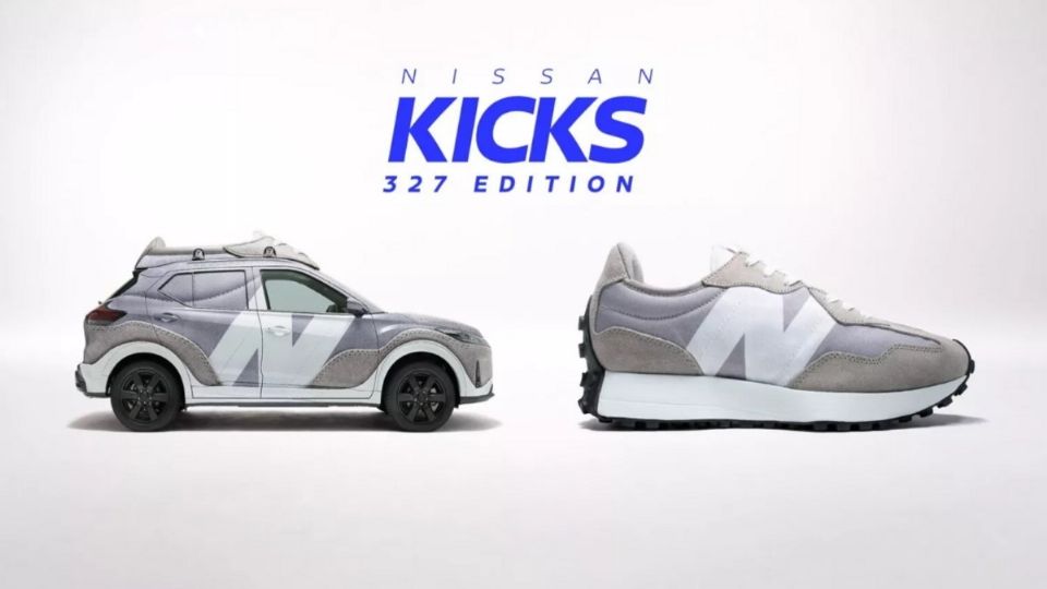 Esta es una Nissan Kicks con el diseño de un tenis de New Balance