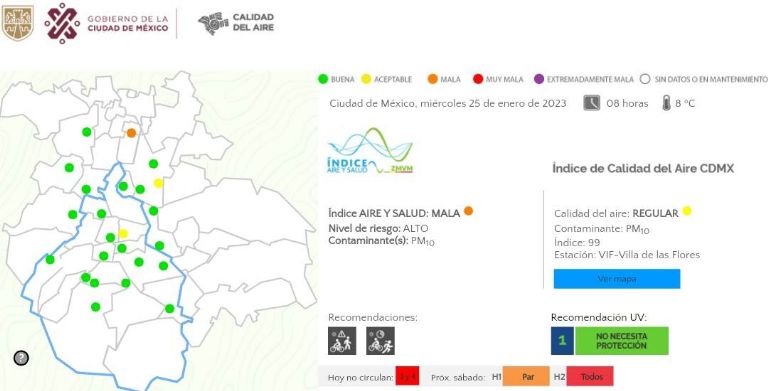 Calidad del aire, Contaminación, Riesgo a la salud, Temperatura, Cambios bruscos de tempetarura, Bajas temperaturas, Ciudad de México, CDMX, Zona conurbada, Estado de México, Edomex, Coacalco