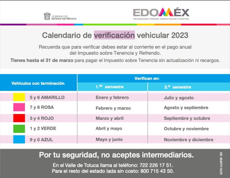 Verificación Edomex 2023