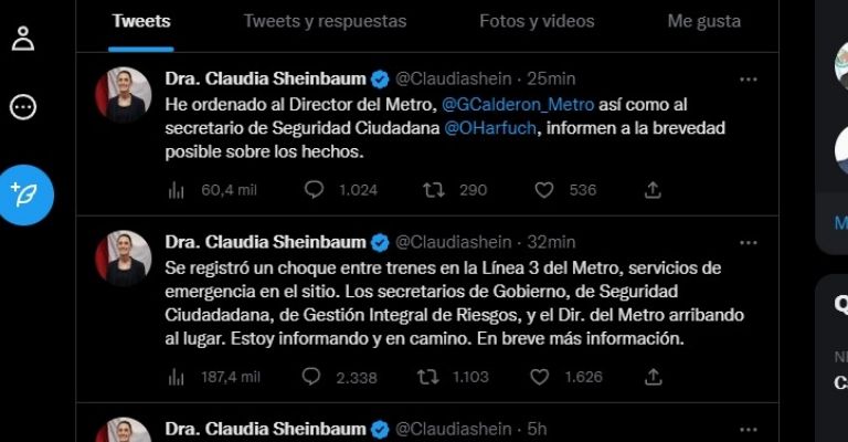 Twitter Claudia Sheinbaum